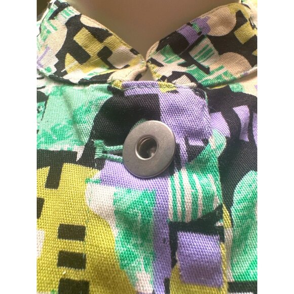 Christopher & Banks Abstract Stretch Button Up Jacket Size L - Picture 8 of 10